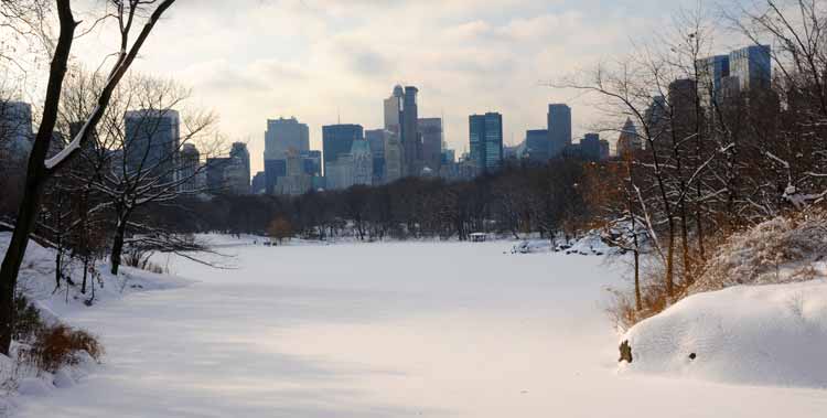 Fresh snow on Sheep's Meadow