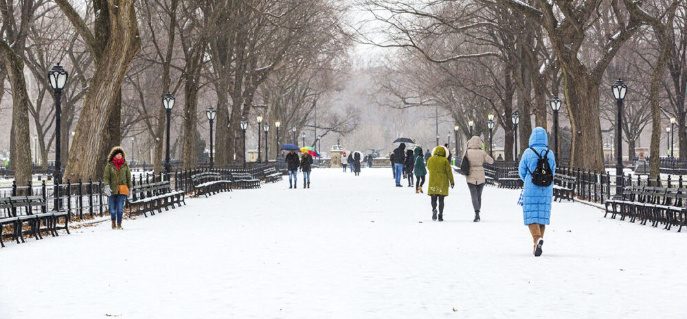 The Mall covered in snow