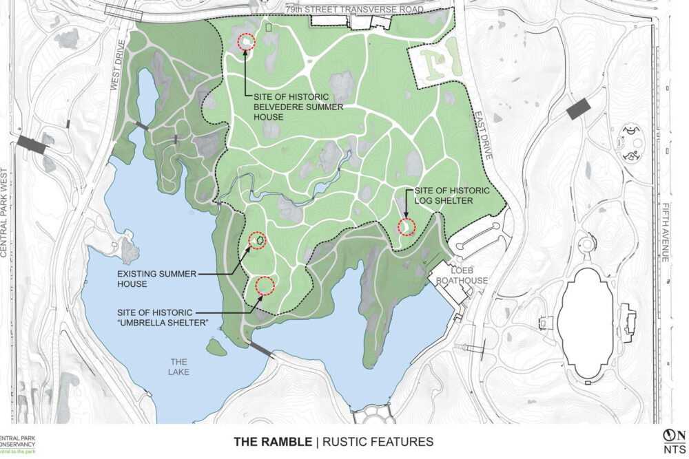 Central Park Ramble Rustic Features Forever Green credit Central Park Conservancy