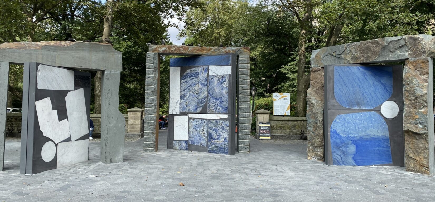 An art exhibit on Freedman Plaza