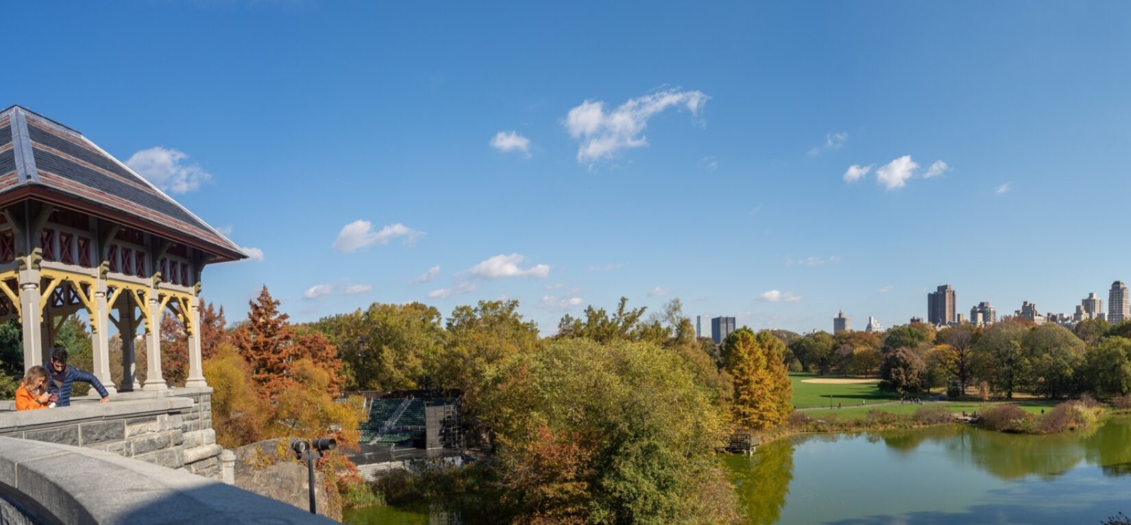The view of the Great Lawn from the terrace of Belvedere Castle