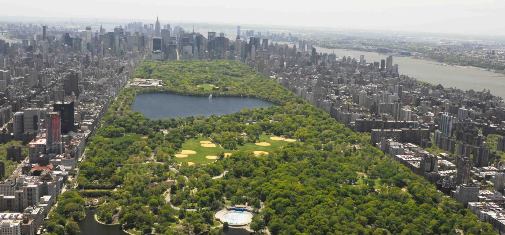 Central Park Aerial looking south credit the Central Park Conservancy