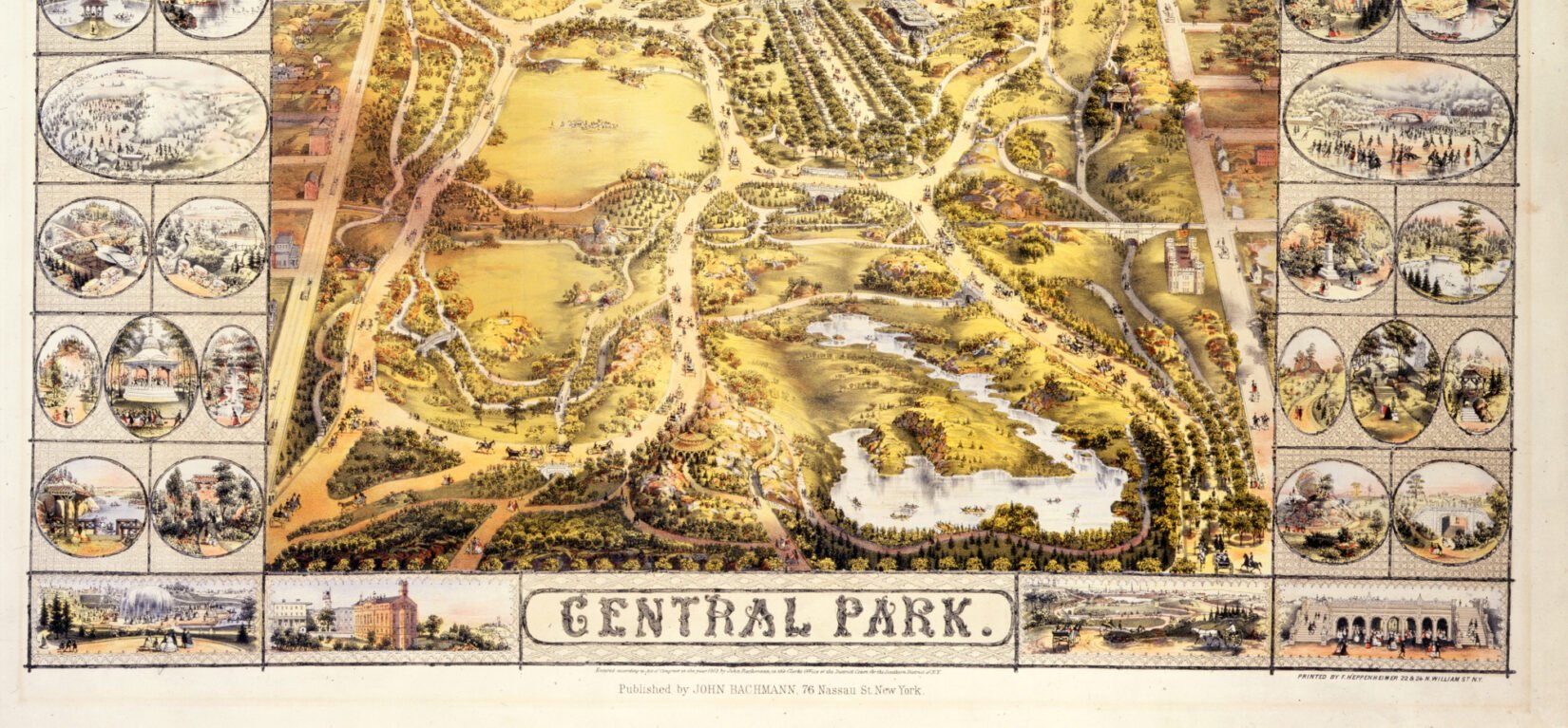 Lionel Pincus and Princess Firyal Map Division, The New York Public Library. "Central Park" The New York Public Library Digital Collections.1863.
