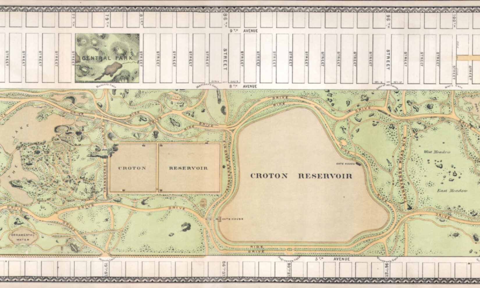 Central park map 1869