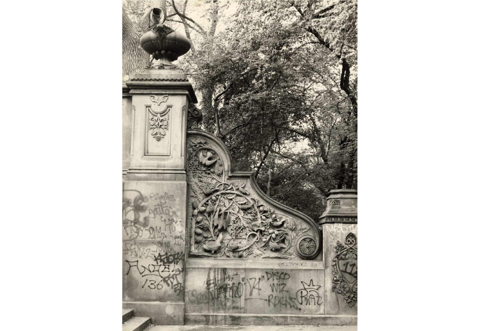 Black-and-white photo showing lack of maintenance.