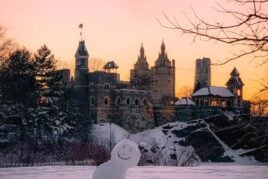 Photo of a snowman in Central Park taken by: @an_uptown_girl