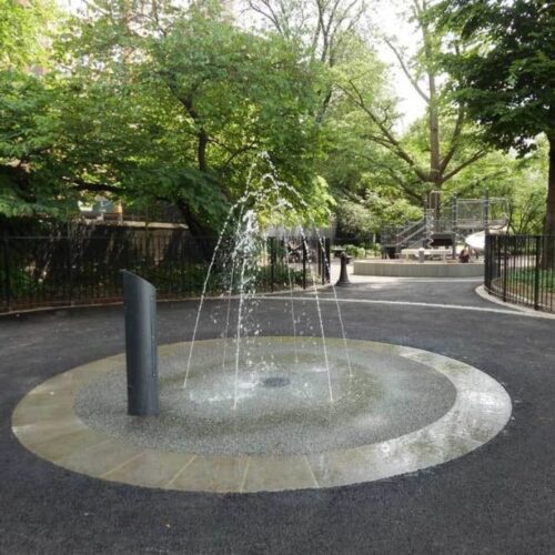 The water feature, after reconstruction