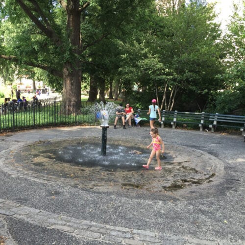 The water feature before reconstruction