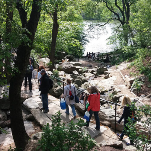 Ramble stone crossing after