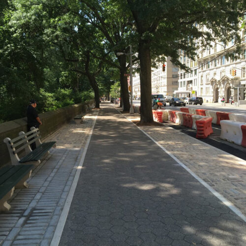 Looking down the West 86th Street perimeter after reconstruction