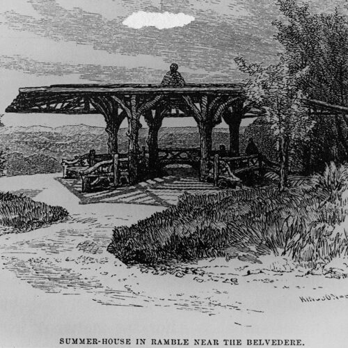 Rendering of a summerhouse on a scenic overlook