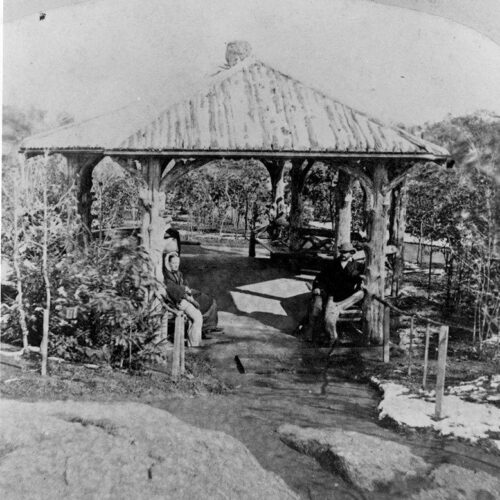 Old photo of the original Ramble Summerhouse